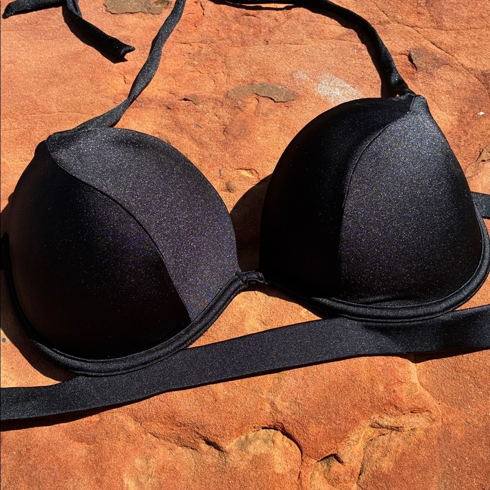 Victoria’s Secret swim Halter Push-Up- bikini top black 36D